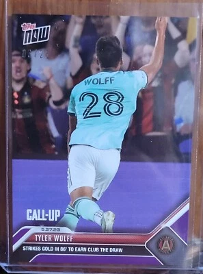 Topps Now MLS #120 2023 Tyler Wolff (Call-Up) Purple 03/25 Atlanta United - Image 1 of 2