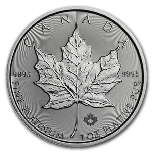 2018 Canada 1 oz Platinum Maple Leaf BU - Picture 1 of 3