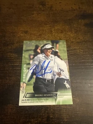 2024 Upper Deck Golf Card Brooke Henderson Signed Autograph Lpga Canada - Image 1 of 4