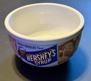 HERSHEYS VINTAGE JARABE DE CHOCOLATE ANUNCIOS HELADO CEREAL TAZÓN COSECHA HOUSTON - Imagen 1 de 4