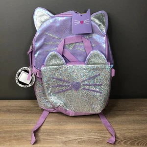 Metálico Magic Mochila Juego de 2 Piezas Lunchera Púrpura Gato Niñas Niños Bolso Escolar - Imagen 1 de 9