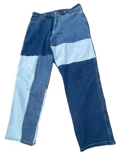Pantalones de mezclilla holgados Hollister California Jeans 15R 32x27 parche bloque de color mamá - Imagen 1 de 8