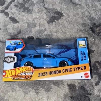 hot wheels pullback speeders 2023 HONDA CIVIC TYPE R BLUE Pull-back NEW 🔥 L@@K - Image 1 of 4