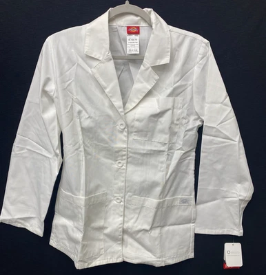 Abrigo Exfoliante DICKIES 84401A Para Mujer Talla Pequeña Blanco Enfermera Doctor B30Z Foto 1 de 4