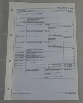 Esquemático Mercedes-Benz W204 Heckdeckelfernschließung Code (890) Tipo - Imagen 1 de 2