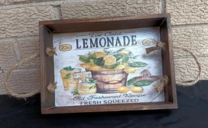 Handcrafted Wood Tray featuring a Lemonade Theme - Wall Decor & Tray - Picture 1 of 3