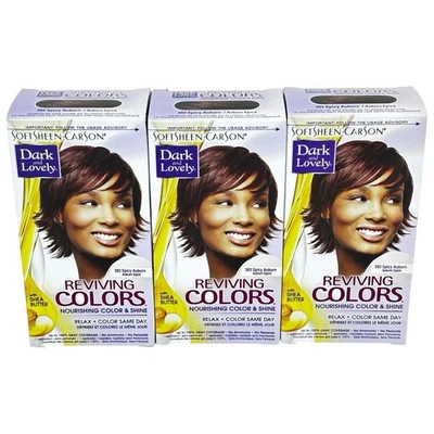SoftSheen Carson Dark & Lovely  Reviving Colors #393 SPICY AUBURN Lot of 3 - Image 1 of 4