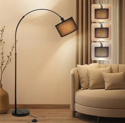 Stehlampe Moderne Bogenlampe LED Stehlampe mit 12W E27 LED-Glühbirne Nagelneu - Bild 1 von 4