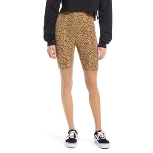 BP. Nordstrom Women Animal Print High Waist Sport Bike Leggings Shorts Size S - Picture 1 of 2