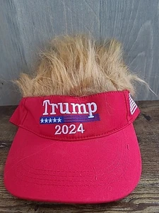 2024 Presidente Donald Trump Sombrero Visera Roja Gorra Bordada con Pelo Ajustable - Imagen 1 de 6