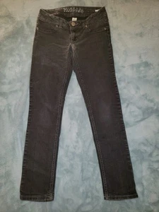 Mudd Jeans Sz 3 Black Denim Low Rise Jeans Leggings Stretch Straight Leg Pockets - Picture 1 of 5