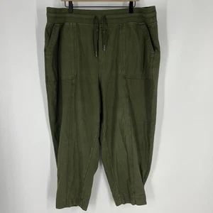 Athleta Pants Size 1X Womens Olive Green Farallon Weekender Stretch Pull On - Picture 1 of 10