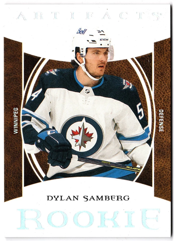 2022-23 Upper Deck Artifacts Rookies Leather DYLAN SAMBERG #187 Winnipeg Jets RC - Image 1 of 1