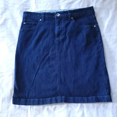 Falda lápiz vaquera IZOD para mujer talla 6 azul golf elástica lavado medio Foto 1 de 3