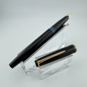 Montblanc No. 24 schwarze Resin Füllfederhalter 14 Karat Gold feine Feder gewartet - Bild 1 von 14