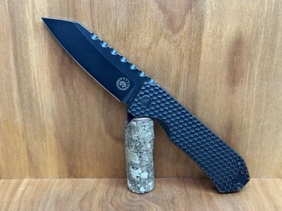 Off-Grid Knives Mamba V2 Bohler M390 Steel All Black Titanium Frame EXCELLENT! - Image 1 of 4
