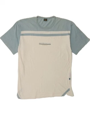 Camiseta Top Invicta Para Hombres Gráfica Mediana Blanca Bloque de Color Algodón AN04 Foto 1 de 3