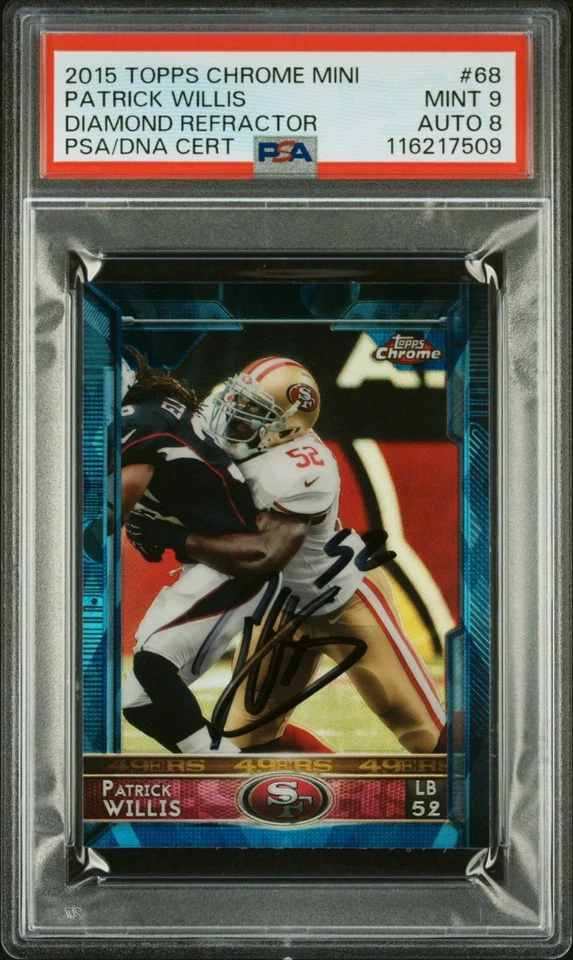 2015 Topps Chrome Mini - Patrick Willis #67 Diamond Refractor ~~~AUTOGRAPHED!~~~ - Image 1 of 1