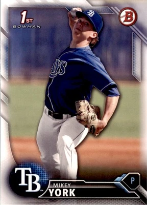 2016 BowmanBaseball Mikey York . Tampa Bay Rays #BD-119 - Image 1 of 2