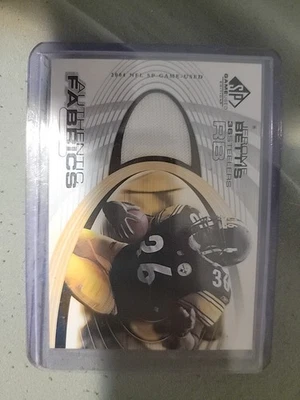 Jerome Bettis 2004 UD SP Game Used Authentic Fabrics Patch #AF-JB Steelers - Image 1 of 2