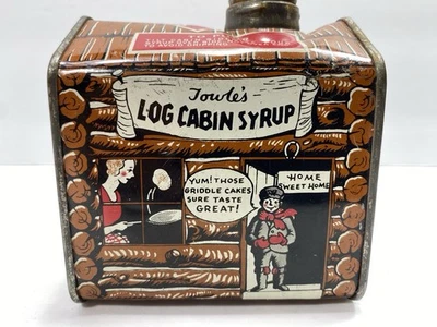 Vintage Towle's Log Cabin Syrup 2 lb Tin General Foods New York NY USA 1960s - Image 1 of 4