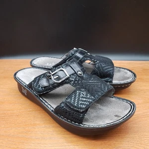 Alegria Size 40 EU 9.5 US Peggy Black Dazzler Slide Comfort Sandals PEG-540 - Picture 1 of 11