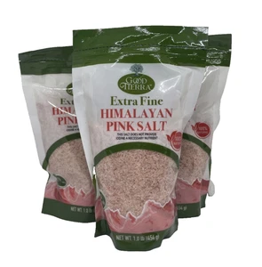 3pk GOOD TIERRA EXTRA FINE HIMALAYAN PINK SALT 84 MINERALS NO-GMO VEGAN 1LB BAGS - Picture 1 of 4