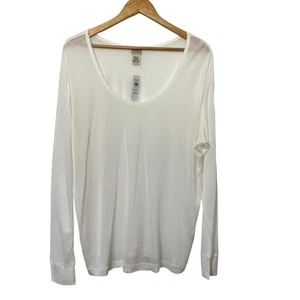 L.L. Bean Women’s Silk Knit Base Layer Sheer Top Size 3X White Cottagecore NWT - Picture 1 of 6