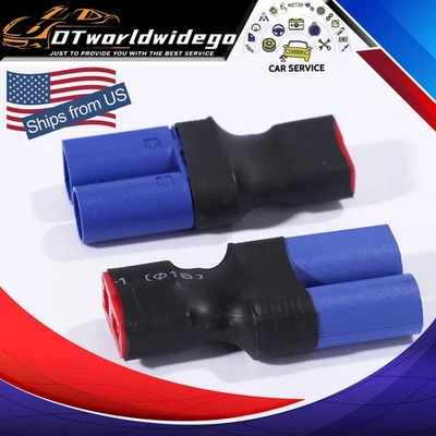 2 Pieces EC5 Male Connector to Dean's T Plug Female Connector Adapter Converter - Image 1 of 4