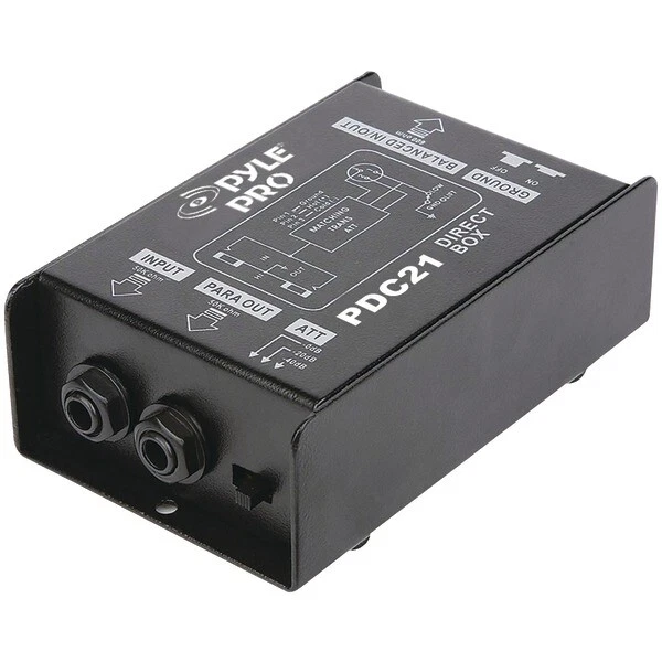 Pyle PDC21 1/4'' Instrument To Balanced & Unbalanced 1/4''/XLR Direct Box - Image 1 of 1
