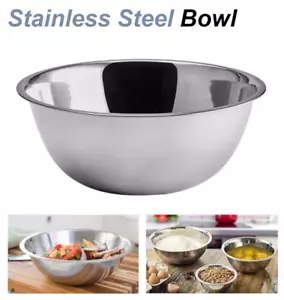 Meal Prep Stainless Steel Kitchen Cooking Serving Food Mixing Bowl 7.3"x2.5" S - Picture 1 of 2