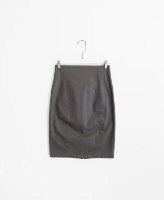 Falda lápiz de algodón elástico gris Helmut Lang talla 4 Foto 1 de 3