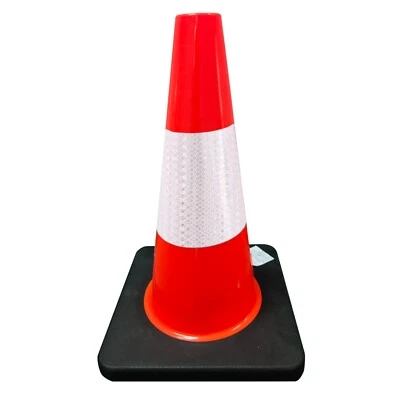 2/4/6/8 Heavy Duty 18" Safety Cones w  Rubber Base for Parking Traffic Control - Image 1 of 4