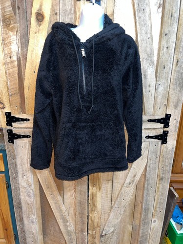 UNDERCOVER Felpa con cappuccio Sherpa rosa 1 4 cerniera nera