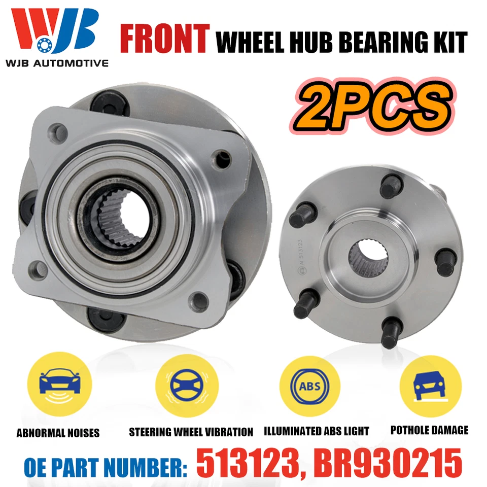 Pair Front Wheel Hub Bearing Assembly For Grand Caravan Town & Country Voyager Foto 1 de 4