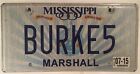 Guitar Music Vanity Burke License Plate Amos Law Bourke Star Trek Burk Marshall
