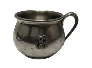 Taza infantil Early American Pewter Web Silver Co 2,25”x3” vintage - Imagen 1 de 10