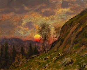 Oil Painting Original Western Landscape California Western Art Signed MAX COLE 0 - Picture 1 of 8
