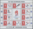 Frankreich 1992 "Winterspiele Albertville" Olympiade MiNr Block 12 ** MNH