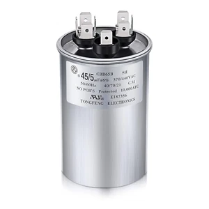 45+5 MFD 45/5 uf ±6% 370V or 440V VAC Dual Run Round Capacitor, 45 5 Start Ca... - Picture 1 of 1
