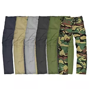 Army Trousers Military Style M65 Ripstop BDU Camo Light Work Cargo Combat Pants - Picture 1 of 15