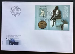SWITZERLAND 2004 ‘Sitting Helvetia’ Stamp Anniversary M/S FDC, Bern pmk (SS582) - Picture 1 of 1