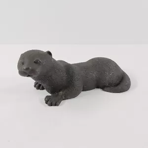 More details for heredities otter kit alert richard fisher sculputure figure bronze sculpture