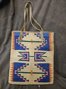 Borsa vintage Nez Perce Corn Husk - Foto 1 di 11