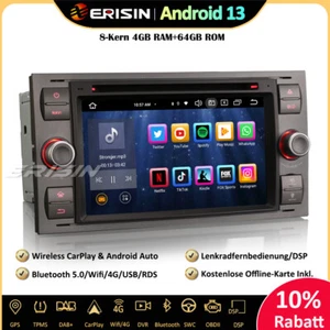 8-Kern DAB+Android 13 GPS Autoradio DSP Ford C/S-Max Focus Fiesta Transit Galaxy - Bild 1 von 16