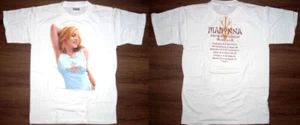 Vintage MADONNA Drowned World Tour 2001 T-Shirt MEDIUM (40) Double Sided - Picture 1 of 9