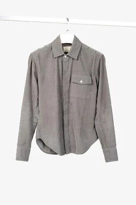 Camisa Band of Outsiders cinza veludo com botões, tamanho P - Imagem 1 de 4