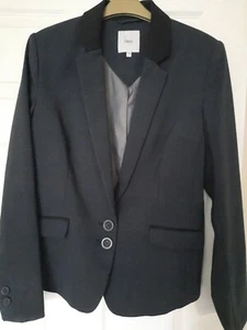 Ladies Next Blue Check Suit Jacket Size 14R - Picture 1 of 4