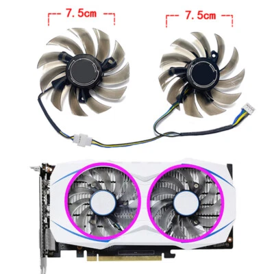 Replacement Graphics Card Cooling fan Cooler for ASUS GTX1050 1050ti RX460 DUAL - Image 1 of 4