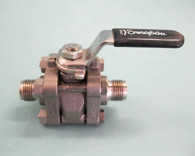 3/8" Swagelok SS-62PS6-5228 Tube-Fitting Ball Valve L8 - Image 1 of 4